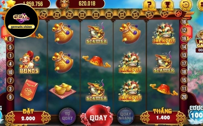 Quay hũ Thần thú 4 Gemwin