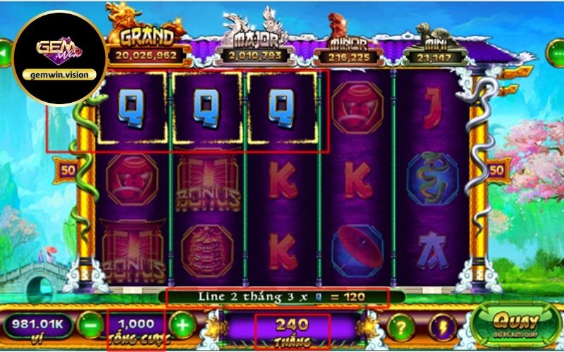 Quay hũ Thanh xà bạch xà Gemwin