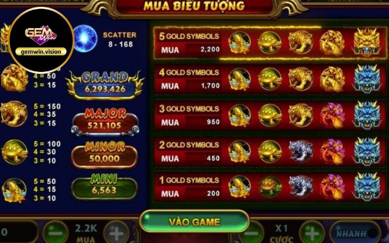 nổ hũ Kho báu Tứ Linh Gemwin