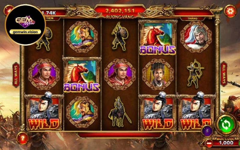 Nổ hũ Tam Quốc Tranh Hùng Gemwin